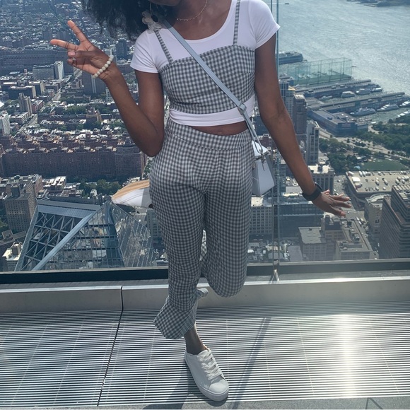 Grey and white cropped summer set - Picture 3 of 4